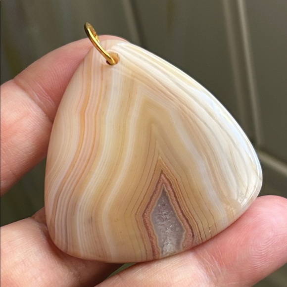 Handmade Jewelry - 🖤Natural Agate stone Pendant